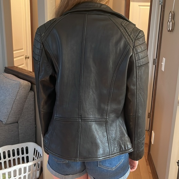 Michael Kors real leather jacket size large - Picture 2 of 3